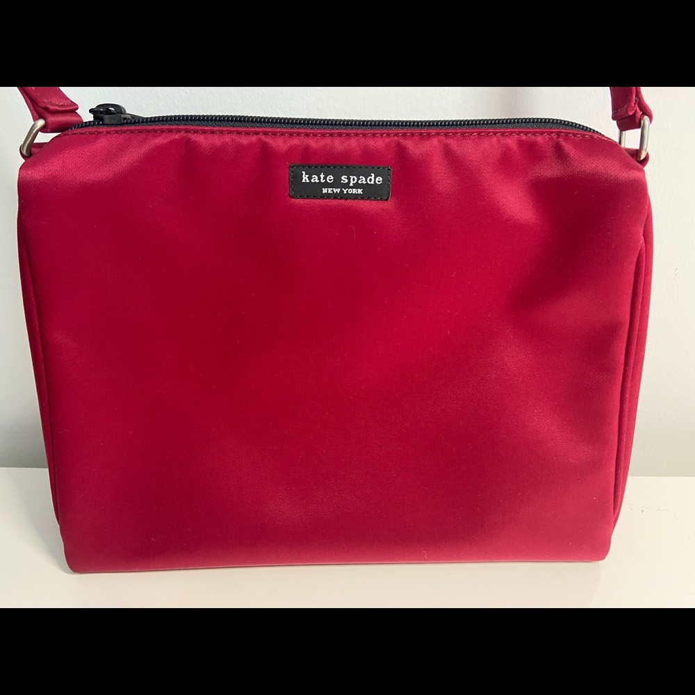 Kate Spade - Red satin shoulder bag